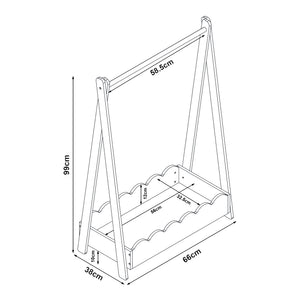 Kindergarderobe Vestnes 99x66x38 cm [en.casa]