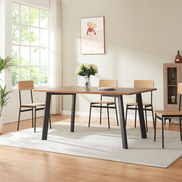 Tischbeine Hostang 4er-Set 50x8x71 cm Schwarz [en.casa]