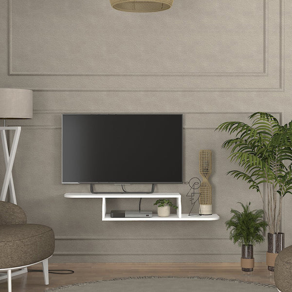 TV-Lowboard hängend Kershaby 120x30x19 cm Weiß [en.casa]