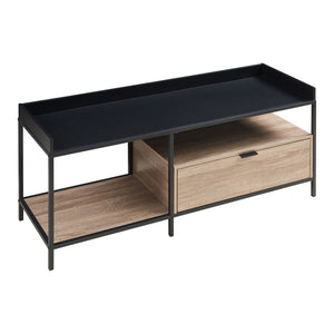 Fernsehtisch Belana 120x40x54 cm Schwarz/Eicheoptik [en.casa]