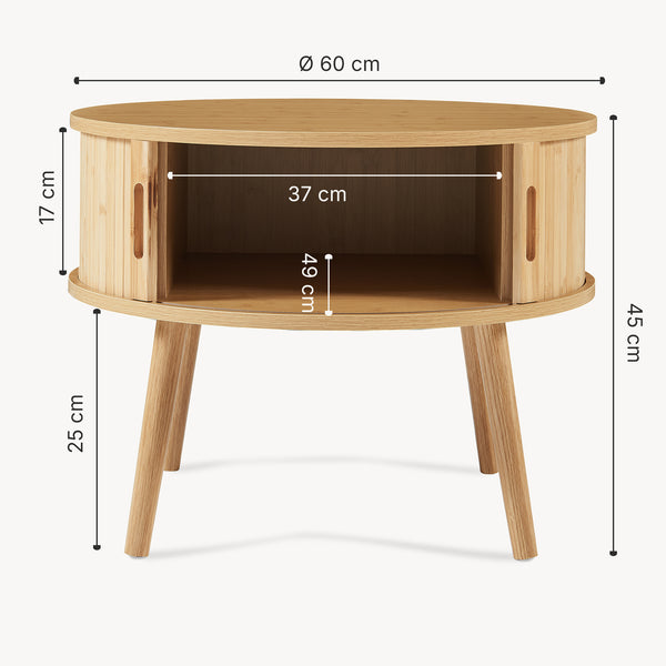 Nachttisch Nordkapp 45x60 cm Bambus [en.casa]