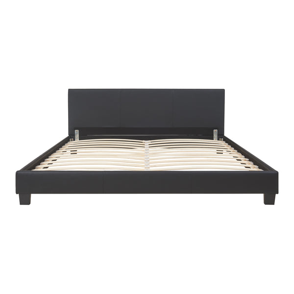 Kunstlederbett Albacete 180x200cm Schwarz Corium