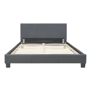 Kunstlederbett Albacete 140x200 cm Dunkelgrau Corium