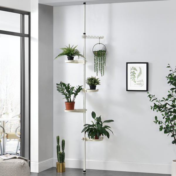 Pflanzregal 110-305 cm Teleskop Blumenregal [en.casa]
