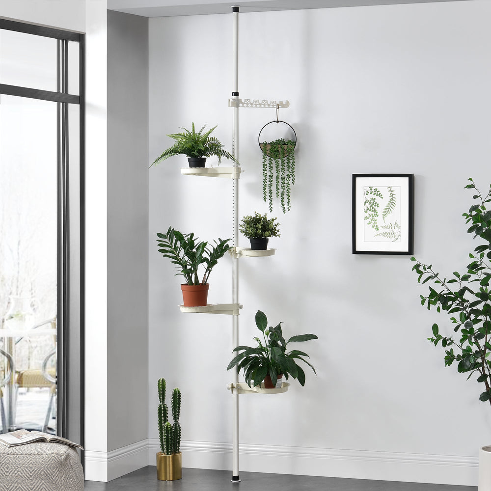 Pflanzregal 110 - 305 cm Teleskop Blumenregal [en.casa] - premiumXL