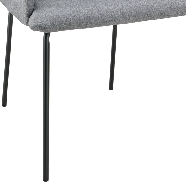 Polstersessel mit Armlene Textil Grau en.casa