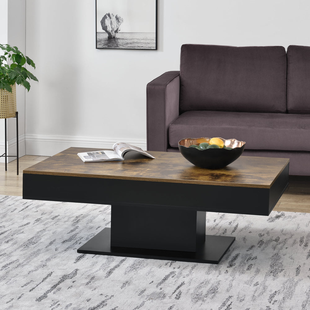 Couchtisch Lünen Holzoptik/Schwarz [en.casa] - premiumXL