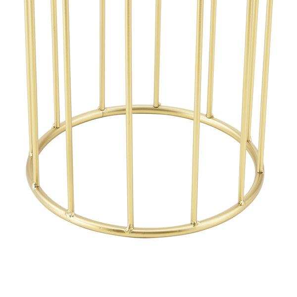 Blumentopfständer Mortsel 2er-Set Metall Schwarz-Goldfarben [en.casa]