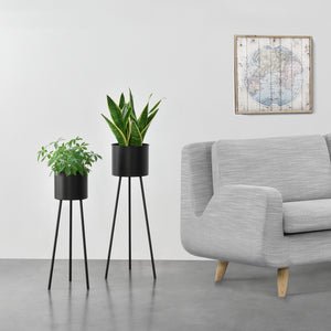 Blumenständer Dalhem 2er Set Schwarz en.casa