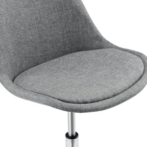 Bürostuhl Atherton 83-93x48x55 cm Hellgrau [en.casa]