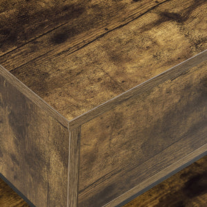 Beistelltisch Bjuv 45x39x49cm Dunkler Holzton en.casa