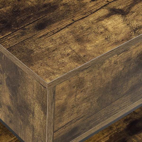 Beistelltisch Bjuv 45x39x49cm Dunkler Holzton en.casa