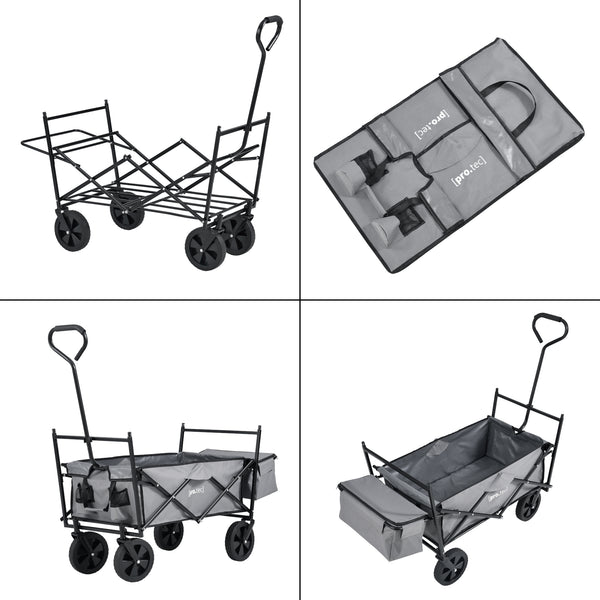 Bollerwagen mit Dach klappbar [pro.tec]