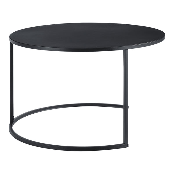 Couchtischset Korenica 2er-Set max. 20-20 kg Rund Schwarz [en.casa]