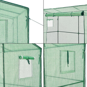 Gewächshaus Vlaardingen 198x78x200cm Grün [en.casa]