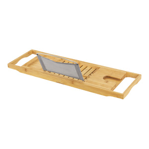 Badewannenablage Orivesi Bambus ausziehbar 70 - 105,5 cm [en.casa]