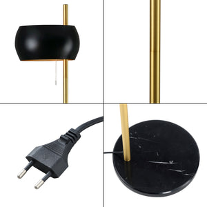Stehlampe Luton Schwarz/Gold [lux.pro]