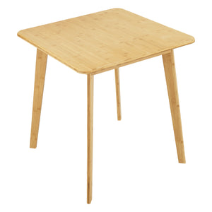 Esstisch Närpes für 2 Personen Bambus 75x70x70 cm [en.casa]