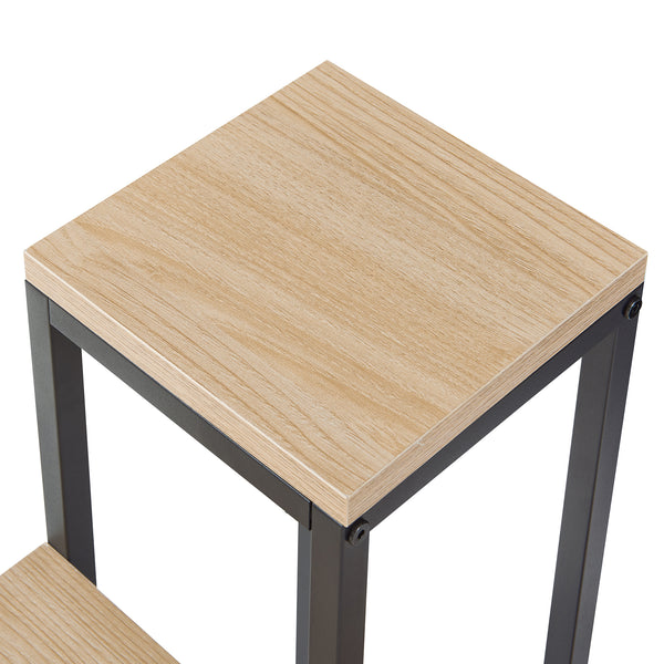 Blumentreppe Ameland Metall Schwarz [en.casa]