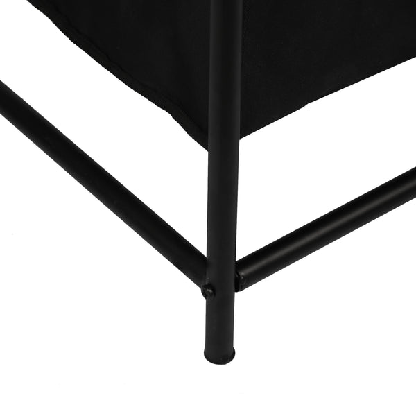 Wäschesammler Vamdrup mit 4 Wäschetaschen 18 L Metallgestell Schwarz [en.casa]