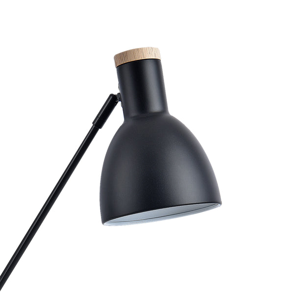 Tischleuchte Watford Schwarz / Holzfarben [lux.pro]