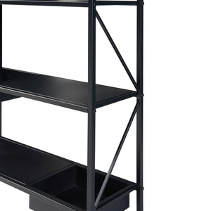 Pflanzenregal Berkelland Metall Schwarz [en.casa]