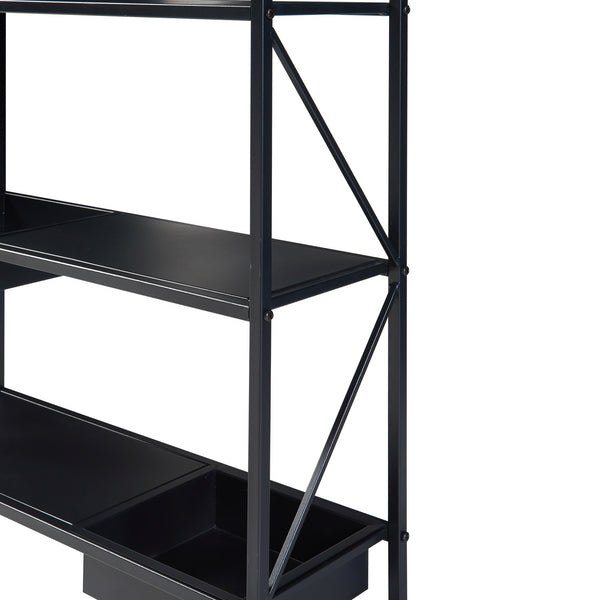 Pflanzenregal Berkelland Metall Schwarz [en.casa]