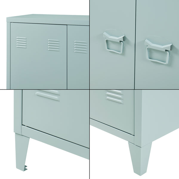 Metallschrank Oripää - 110x75x33cm - Graublau