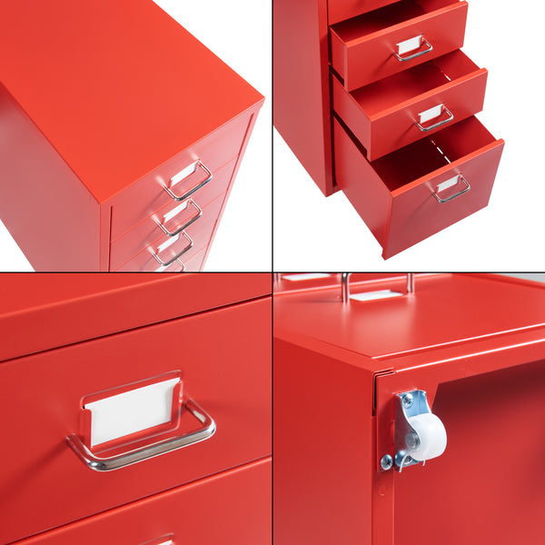 Rollcontainer Kökar mit 5 Schubladen 69x28x41 cm [en.casa]