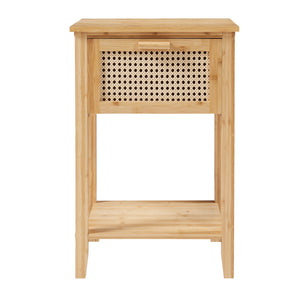 Nachttisch Leirfjord 60x40x35 cm Bambus Natur [en.casa]