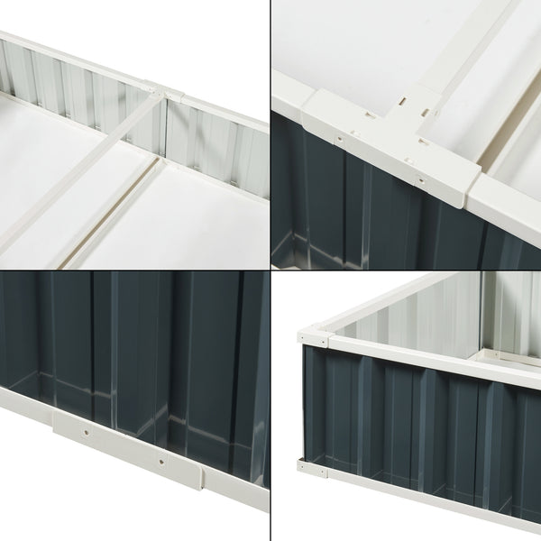 Hochbeet Albrandswaard 258x90x30 cm Anthrazit [en.casa]