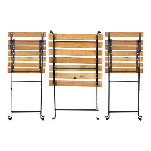 Bistroset Bovino 3-tlg. Akazienholz [casa.pro]