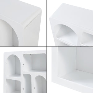 Sideboard Vågå mit offenen Fächern 110x30x70 cm Weiß [en.casa]