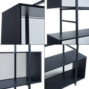 Standregal Randaberg 180x180x33 cm Schwarz [en.casa]