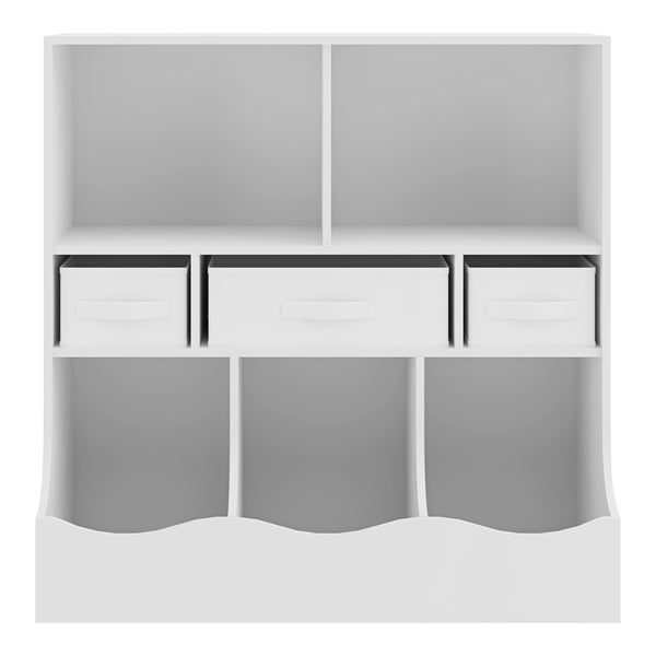 Kinderregal Vastesa 75x80x40 cm Weiß [en.casa]