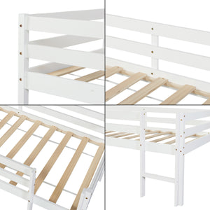 Kinderbett Siikalatva mit Matratze 90x200cm Weiß [en.casa]