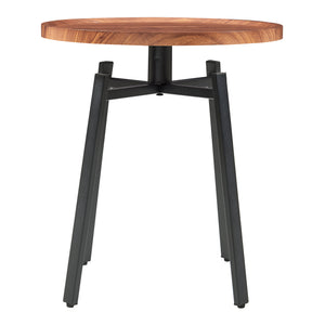 Beistelltisch Mippeena 54xØ50 cm Schwarz/Walnuss [en.casa]