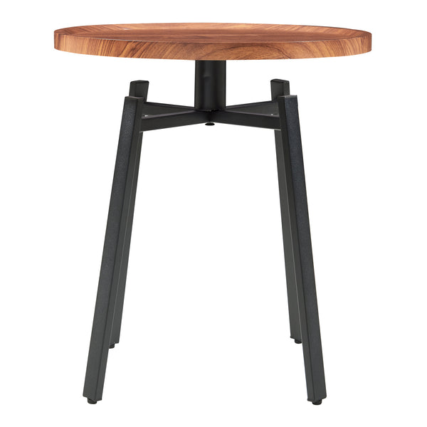 Beistelltisch Mippeena 54xØ50 cm Schwarz/Walnuss [en.casa]