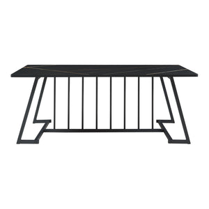 Couchtisch Nospoo 120x60x46 cm Marmoroptik, schwarz [en.casa]