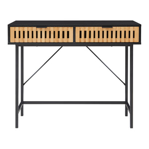 Konsolentisch Luniehti 100x40x75 cm Schwarz/Natur [en.casa]