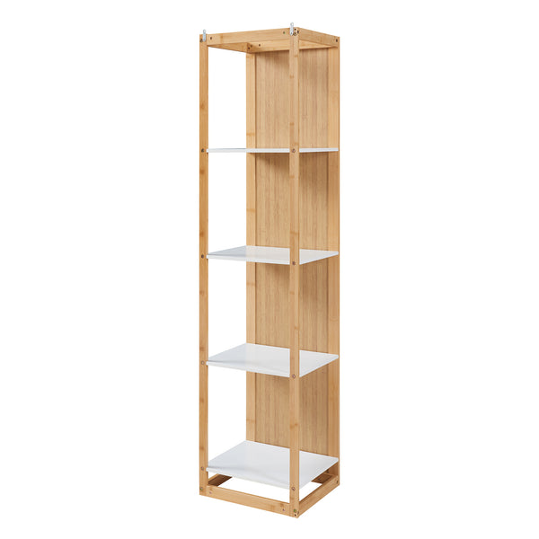 Spiegelregal As 170x40x35 cm Bambus [en.casa]