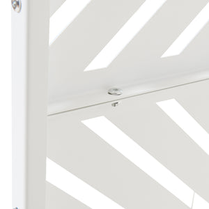 Indoor Trennwand Kekan Stahl 200x100x50 cm Weiß [casa.pro]