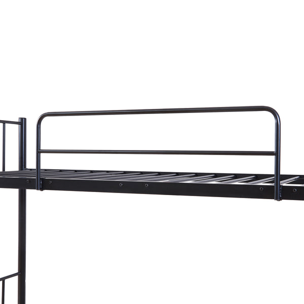 Metall-Etagenbett Berimma 90x200 cm Schwarz [en.casa]