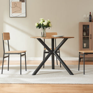 Tischgestell Viserinna Stahl 94,5x94,5x73 cm Schwarz [en.casa]