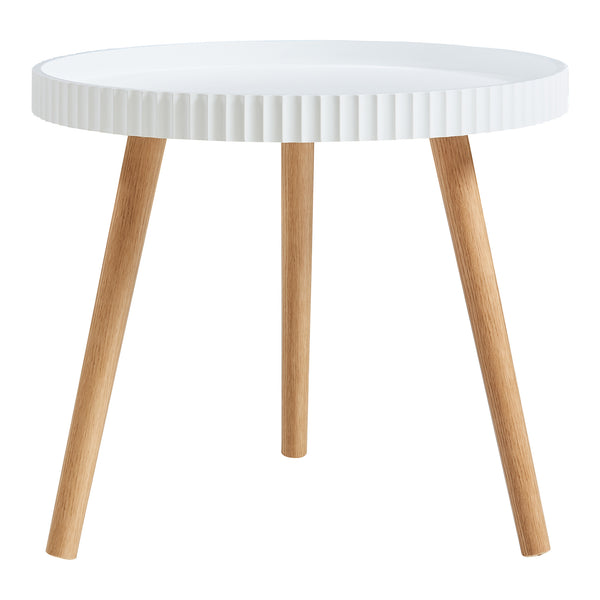 Beistelltisch Bongard Ø50x45 cm Weiß [en.casa]