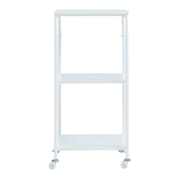 Rollbarer Druckertisch Janertu 82x39x35 cm Weiß [en.casa]