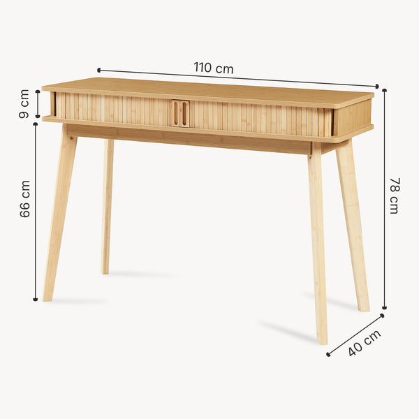 Konsolentisch Tysvær 110x40x78 cm Bambus [en.casa]