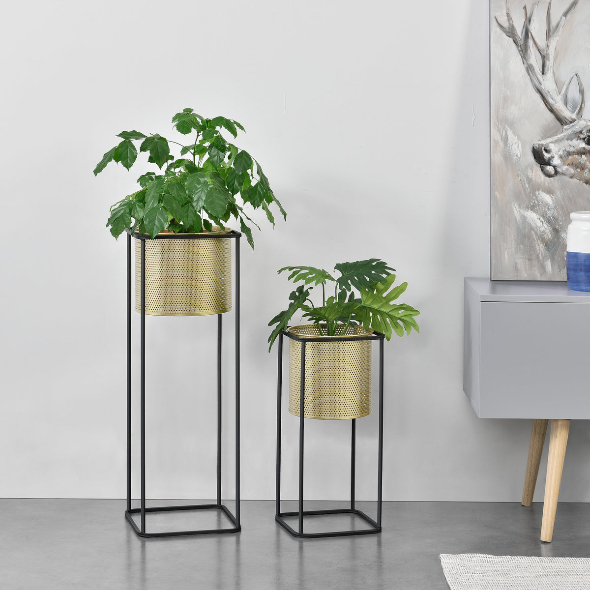 en.casa Blumentopf Ständer Mettet – Highlight fürs Wohnzimmer