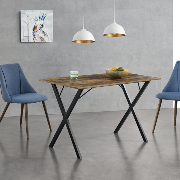 Esstisch Arboga 120x60x75cm für 4 Personen Dunkler Holzton en.casa