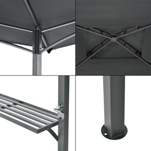 Grillpavillon Parga 250x241x151cm Dunkelgrau en.casa